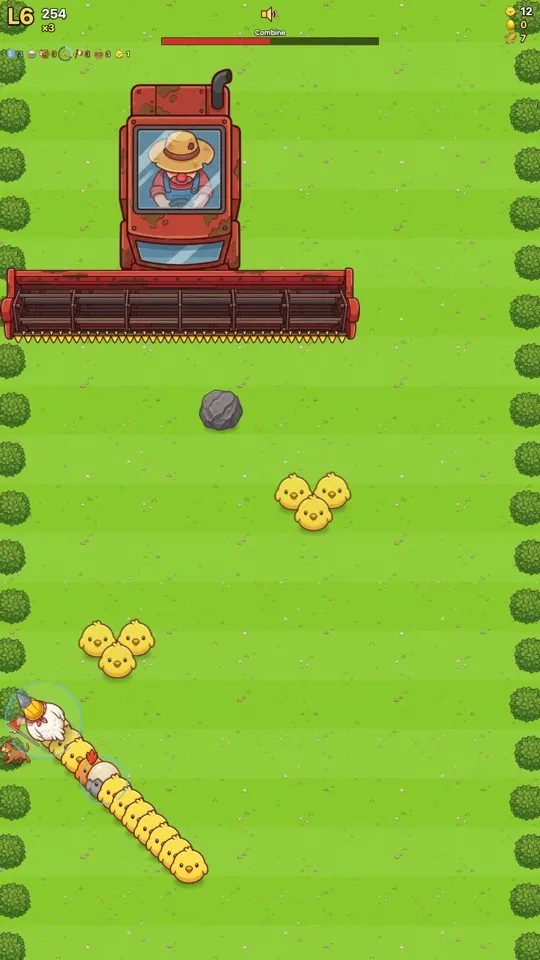 Boss fight against a combine harvester